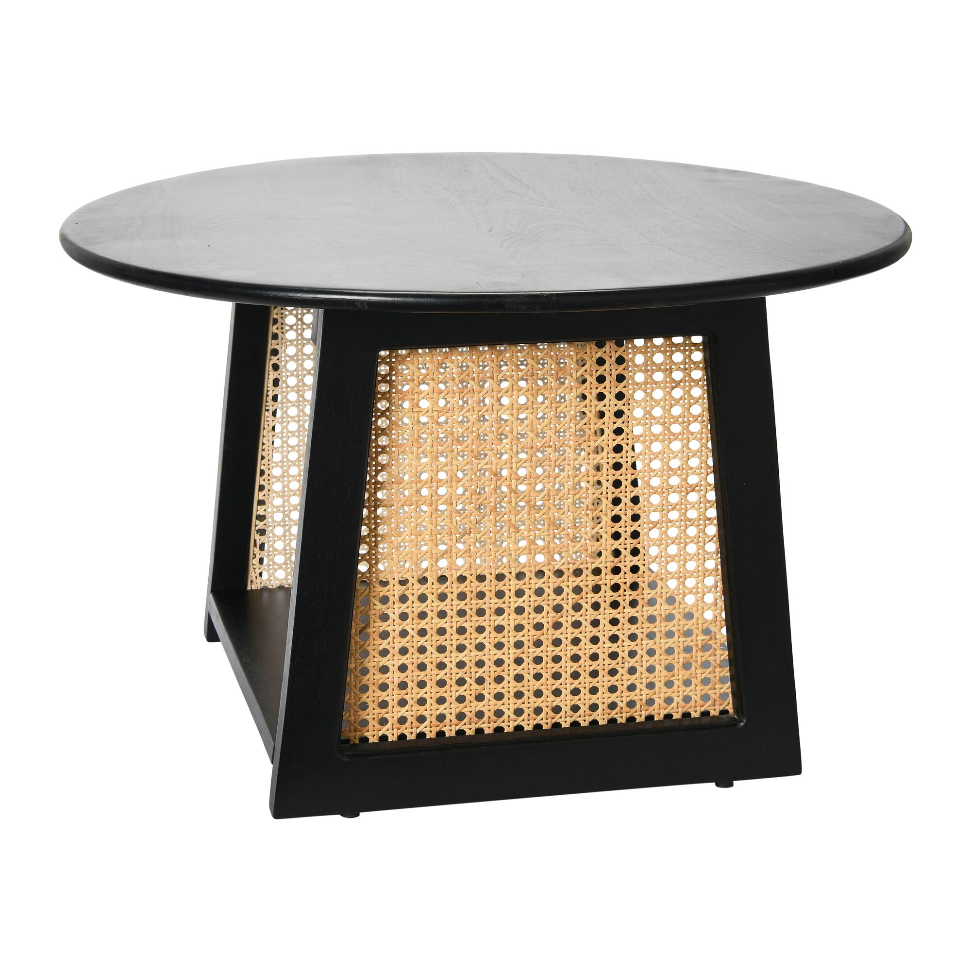 Hello Honey® 26" Bohemian Wood Coffee Table with Woven Cane Sides